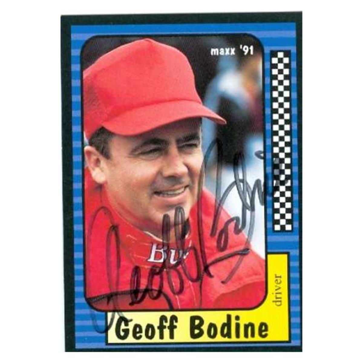 587169 Geoff Bodine Autographed Trading Card - Auto Racing - Maxx 1991