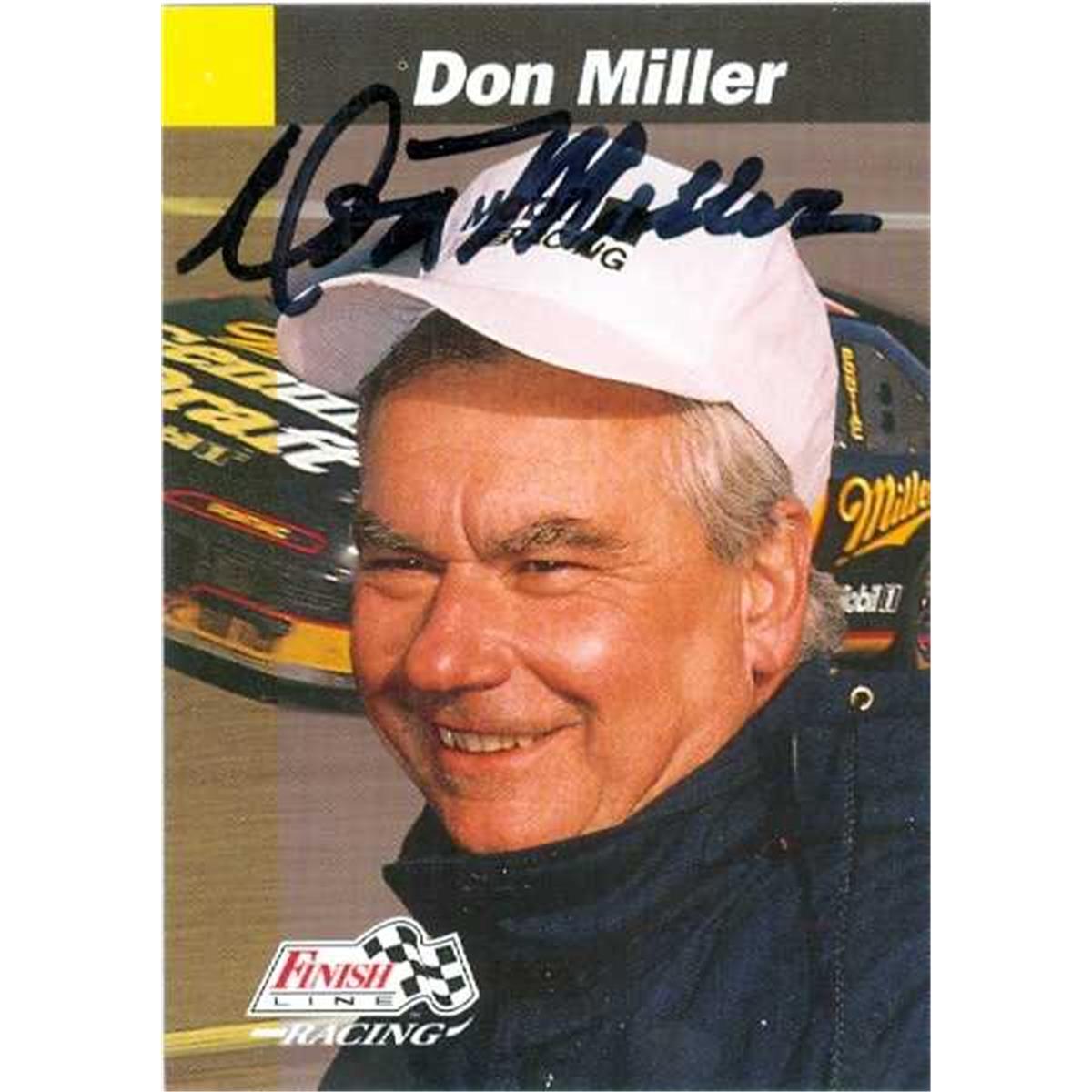 587176 Don Miller Autographed Trading Card - Auto Racing - Finish Line