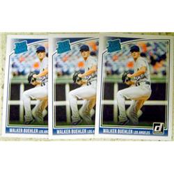 587409 Walker Buehler Baseball Card - Rated Rookie Prospect Lot of 3 Los Angeles Dodgers 2018 Donruss No.41