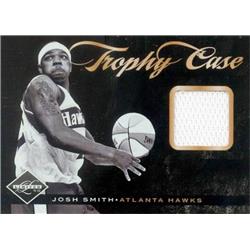 Picture of Autograph Warehouse 587548 Josh Smith Player Worn Jersey Patch Basketball Card - Atlanta Hawks - 2012 Panini Limited Trophy Case No.7