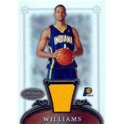 Picture of Autograph Warehouse 587560 Shawne Williams Player Worn Jersey Patch Basketball Card - Indiana Pacers - 2007 Bowman Sterling No.59