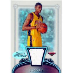 Picture of Autograph Warehouse 587587 Solomon Jones Player Worn Jersey Patch Basketball Card - Atlanta Hawks - 2007 Bowman Sterling Refractor No.62 LE 118-199