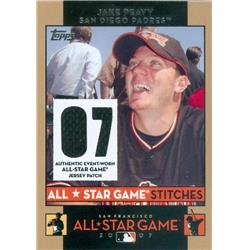 587603 Jake Peavy Player Worn Jersey Patch Baseball Card - San Diego Padres - 2007 Topps All Star Game No.ASJEP