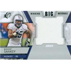 Bishop Sankey Player Worn Jersey Patch Football Card - Washington Huskies - 2014 Upper Deck SPX Winning Big Materials Rookie No.WBSA