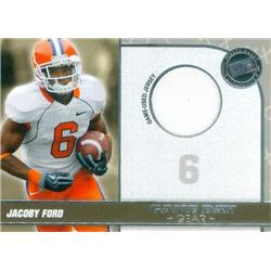 Jacoby Ford Player Worn Jersey Patch Football Card - Clemson Tigers - 2010 Press Pass Game Day Gear Rookie No.GDGJF