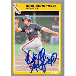 622657 Dick Schofield Autographed Baseball Card - California Angels - 1985 Fleer No.311