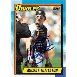 622683 Mickey Tettleton Autographed Baseball Card - Baltimore Orioles - 1990 Topps No.275