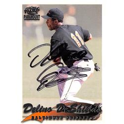 622730 Delino Deshields Autographed Baseball Card - Baltimore Orioles - 1999 Pacific Paramount No.33