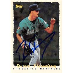 623002 Dave Fleming Autographed Baseball Card - Seattle Mariners - 1995 Topps Cyberstats No.274