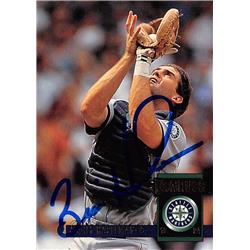 623079 Bill Haselman Autographed Baseball Card - Seattle Mariners - 1994 Donruss No.654