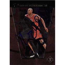623699 Michael Olowokandi Autographed Basketball Card - Pacific Boxers - 1998 Upper Deck SP Rookie No.3