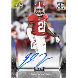 623868 Jared Mayden Autographed Football Card - Alabama Crimson Tide - 2020 Leaf Draft No.BAJM3 Rookie RC