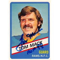 623899 Tom Mack Autographed Football Card - Los Angeles Rams, SC - 1974 Topps HOF 99 No.126