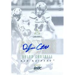 624478 Dylan Cantrell Autographed Football Card - Texas Tech Red Raiders - 2019 Panini Luminance Rookie Ink No.RIDCA LE 82-99