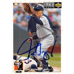 626142 Todd Benzinger Autographed Baseball Card - San Franciso Giants - 1994 Upper Deck No.551