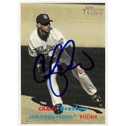 637463 Craig Breslow Autographed Baseball Card - San Diego Padres - 2006 Topps Heritage Rookie No.362