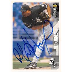 637483 Roberto Hernandez Autographed Baseball Card - Chicago White Sox - 1996 Upper Deck No.96
