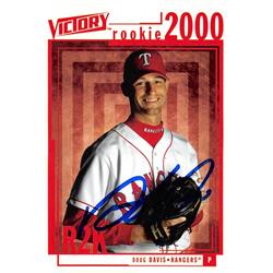 637520 Doug Davis Autographed Baseball Card - Texas Rangers - 2000 Upper Deck Victory Rookie No.365