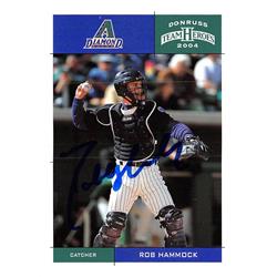 637564 Rob Hammock Autographed Baseball Card - Arizona Diamondbacks - 2004 Donruss Team Heroes No.21