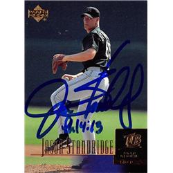 637574 Jason Standbridge Autographed Baseball Card - Tampa Bay Rays - 2001 Upper Decl Star Rookie No.290