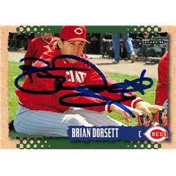 637604 Brian Dorsett Autographed Baseball Card - Cincinnati Reds - 1995 Score No.252