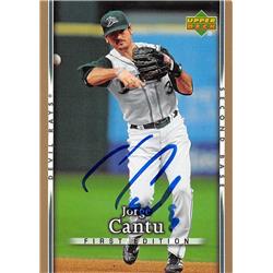 637699 Jorge Cantu Autographed Baseball Card - Tampa Bay Devil Rays - 2007 Upper Deck No.143