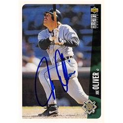 637701 Joe Oliver Autographed Baseball Card - Milwaukee Brewers - 1996 Upper Deck No.194