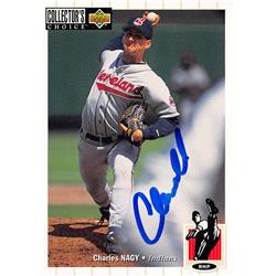 637703 Charles Nagy Autographed Baseball Card - Cleveland Indians - 1994 Upper Deck No.578