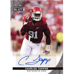 638444 Charles Tapper Autographed Football Card - Oklahoma Sooners - 2016 Leaf Draft Rookie No.ACTI