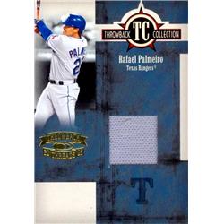 638920 Rafael Palmeiro Player Worn Jersey Patch Baseball Card - Texas Rangers - 2005 Donruss Throwback Threads No.TC58 LE 170-500