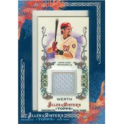 639117 Jayson Werth Player Worn Jersey Patch Baseball Card - Washington Nationals - 2011 Topps Allen & Ginters No.AGRJW