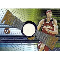 653659 Dermarr Johnson Player Worn Jersey Patch Basketball Card - Atlanta Hawks - 2003 Topps Pristine Portions No.PPODJ