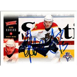 Oleg Kvasha Autographed Hockey Card - Florida Panthers, FT - 2000 Upper Deck Victory No.105