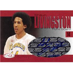 584868 Shaun Livingston Autographed Basketball Card - Peoria Central High School, Warriors Champion - 2004 Sage Red Rookie No.A19 LE 210-400 -  Autograph Warehouse