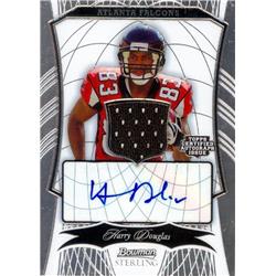 585085 Harry Douglas Autographed Player Worn Jersey Patch Football Card - Atlanta Falcons - 20009 Bowman Sterling Certified No.185 -  Autograph Warehouse