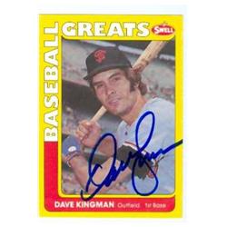 585305 Dave Kingman Autographed Baseball Card - San Francisco Giants - 1990 Swell Legends No.52