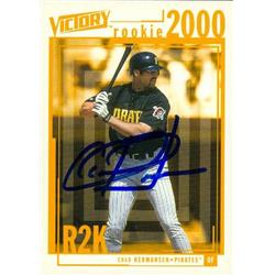 586042 Chad Hermansen Autographed Baseball Card - Pittsburgh Pirates - 2000 Upper Deck Victory No.353