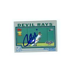 586411 Rocco Baldelli Autographed Baseball Card - Tampa Bay Devil Rays - 2004 Topps Opening Day No.94 All Star Rookie Cup