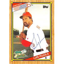 586964 Luis Pujols Autographed Baseball Card - 1989 Topps Senior League No.130 - West Palm Beach Tropics 67 -  Autograph Warehouse