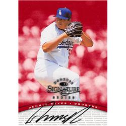 587103 Dennis Reyes Autographed Baseball Card - Los Angeles Dodgers - 1997 Donruss Signature Series No.DR1