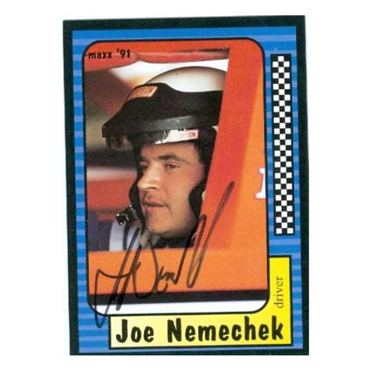 587171 Joe Nemechek Autographed Trading Card - Auto Racing - Maxx 1991