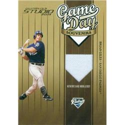 587627 Brian Giles Player Worn Jersey Patch Baseball Card - San Diego Padres - 2004 Donruss Studio Game Day Souvenirs No.GD71