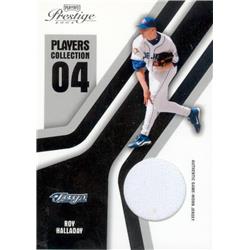 587648 Roy Halladay Player Worn Jersey Patch Baseball Card - Toronto Blue Jays - 2004 Playoff Prestige Players Collection No.PC82
