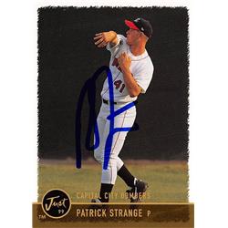619033 Pat Strange Autographed Baseball Card - New York Mets, Capital City Bombers, SC - 1999 Just Minors Rookie No.138