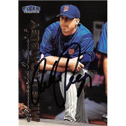 Mike Trombley Autographed Baseball Card - Minnesota Twins - 1998 Fleer Tradition No.563