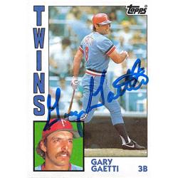 Gary Gaetti Autographed Baseball Card - Minnesota Twins - 1984 Topps No.157