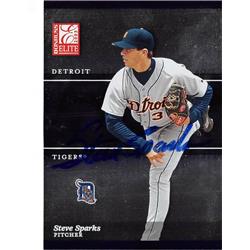Steve Sparks autographed baseball card (Detroit Tigers) 2003 Donruss Elite #30 - Baseball Slabbed Autographed Cards