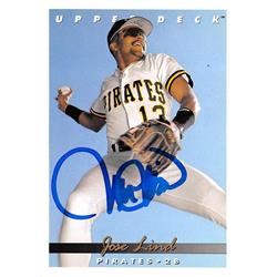 619362 Jose Lind Autographed Baseball Card - Pittsburgh Pirates - 1993 Upper Deck No.309