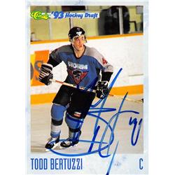 620720 Todd Bertuzzi Autographed Hockey Card - Guelph Storm, SC - 1993 Classic Draft No.14