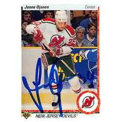 620851 Janne Ojanen Autographed Hockey Card - New Jersey Devils, 67 - 1991 Upper Deck No.290